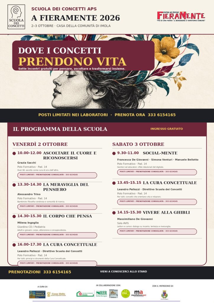La Scuola dei Concetti a Fieramente 2026: dove i concetti prendono vita